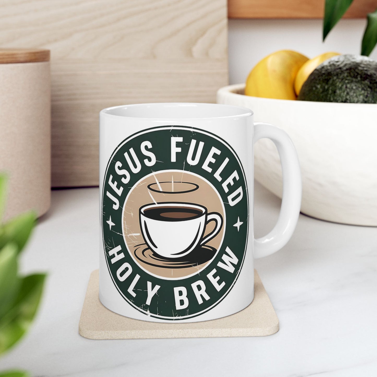 Jesus Fueled Holy Brew Mug