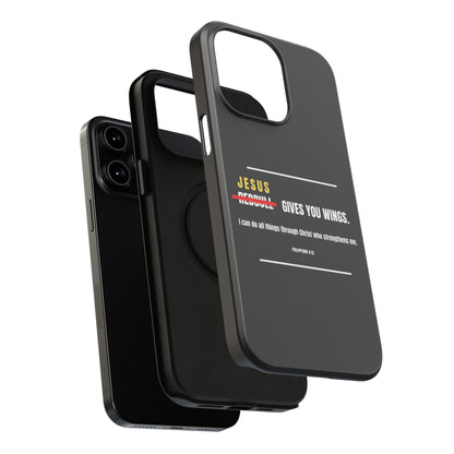 Jesus Gives You Wings Phone Case – Philippians 4:13